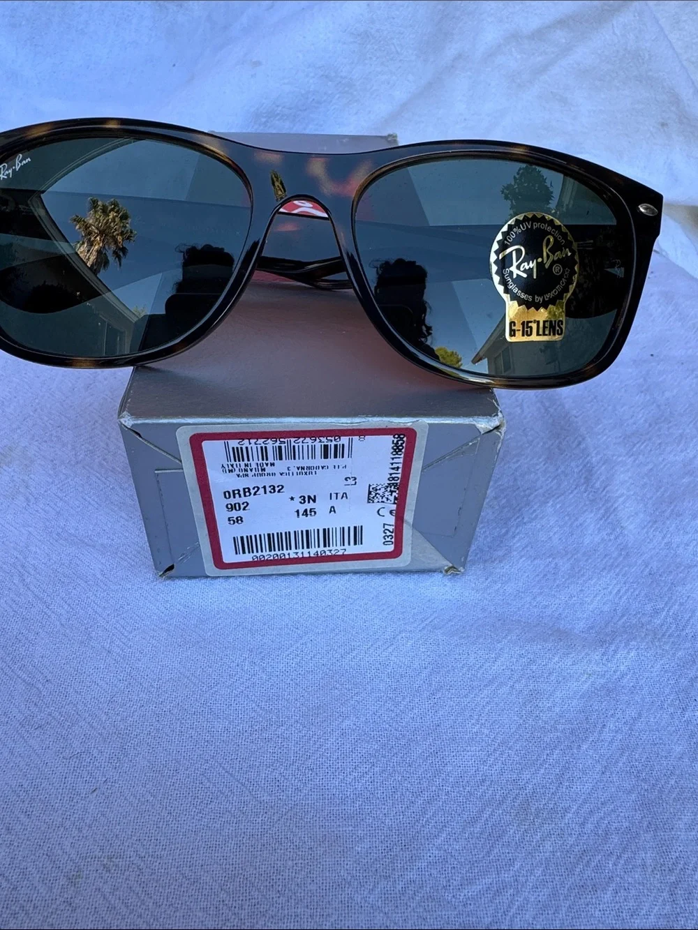 Ray-Ban tortoise/havanna Sunglasses with Brown Case and Silver Box